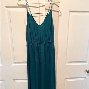 LOFT dark teal maxi